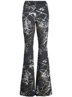 Cynthia Rowley pantalon évasé à fleurs - Noir - thumbnail