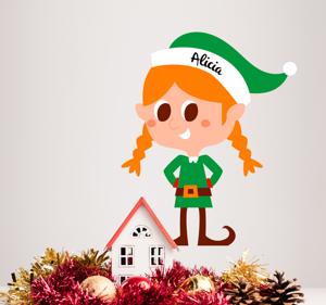 Kinderkamer muursticker meisjes elf personaliseerbaar