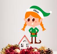 Kinderkamer muursticker meisjes elf personaliseerbaar