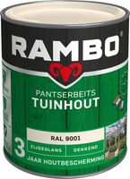 Rambo Pantserbeits Tuinhout Zijdeglans Dekkend - 750 ml Ral 9001 - thumbnail