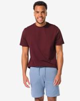 HEMA Heren T-shirt regular donkerrood (donkerrood)