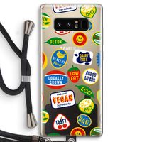 Fruitsticker: Samsung Galaxy Note 8 Transparant Hoesje met koord Fruitsticker: Samsung Galaxy Note 8 Transparant Hoesje met koord