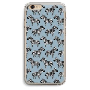 Zebra: iPhone 6 Plus / 6S Plus Transparant Hoesje