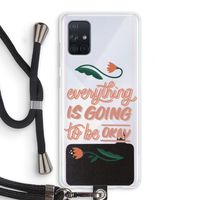 Optimistic flower girl: Samsung Galaxy A71 Transparant Hoesje met koord