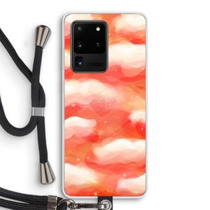 Lichte Wolken: Samsung Galaxy S20 Ultra Transparant Hoesje met koord