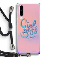Girl boss: Huawei P30 Transparant Hoesje met koord
