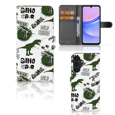 Telefoonhoesje | Met pasjeshouder | voor Samsung Galaxy A15 Dinosaurus