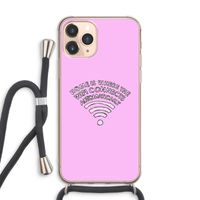 Home Is Where The Wifi Is: iPhone 11 Pro Max Transparant Hoesje met koord