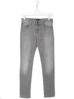 Emporio Armani Kids jean à effet délavé - Gris