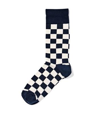 HEMA Herensokken ruiten donkerblauw (donkerblauw)