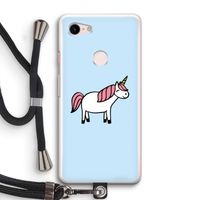 Eenhoorn: Pixel 3 Transparant Hoesje met koord