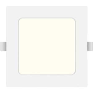 LED Downlight Pro - Aigi Trinko - Inbouw Vierkant 6W - Natuurlijk Wit 4000K - Mat Wit - Kunststof - 120mm