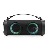 Nedis SPBB306BK Bluetooth® Party Boombox 5 Hrs 2.0 24 W Media Afspeelmogelijkheden: Aux / Usb Koppelbaar Handgreep Feestverlichting Zwart