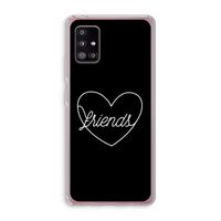 Friends heart black: Samsung Galaxy A51 5G Transparant Hoesje