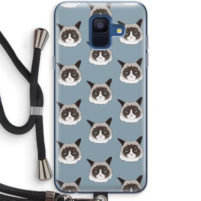 It's a Purrr Case: Samsung Galaxy A6 (2018) Transparant Hoesje met koord