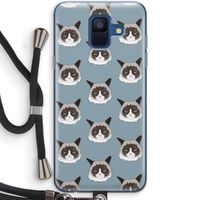 It's a Purrr Case: Samsung Galaxy A6 (2018) Transparant Hoesje met koord