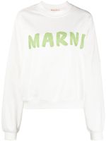 Marni sweat en coton à logo imprimé - Blanc