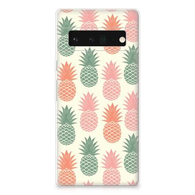 Google Pixel 6 Pro | Siliconen Case | Ananas
