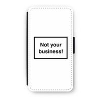 Not your business: iPhone XS Flip Hoesje