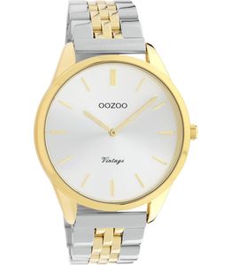 OOZOO Timepieces Horloge Vintage Zilver/Goud | C9984