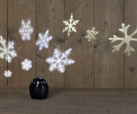 B.o. binnenprojector sneeuwvlok 11.5x13cm led wit 3xaa - Anna's Collection - thumbnail