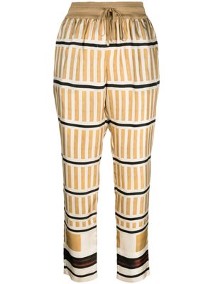 Lorena Antoniazzi pantalon court à rayures - Tons neutres