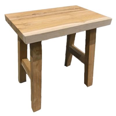 Bijzet krukje/tafeltje - lichtbruin - hout - 40 x 25 x 40 cm - plantentafel - zitten Bijzet krukje/tafeltje - lichtbruin - hout - 40 x 25 x 40 cm - plantentafel - zitten