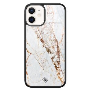 iPhone 12 mini glazen hardcase - Marmer goud