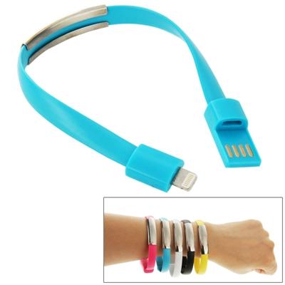 Wearable Bracelet Sync Data Charging Cable For iPhone 6 & iPhone 5S & iPhone 5C &iPhone 5 Length: 24cm(Blue)