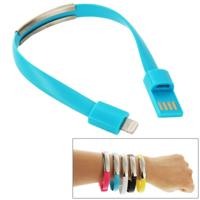Wearable Bracelet Sync Data Charging Cable For iPhone 6 & iPhone 5S & iPhone 5C &iPhone 5 Length: 24cm(Blue)