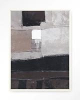 Urban Cotton Wandkleed 'Abstract 4' 80 x 110cm in Floating Frame - off white
