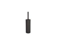 Spirella Luxe Toiletborstel in houder Cannes - zwart - metaal - 40 x 9 cm - met binnenbak - Toiletborstels
