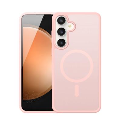 Dux Ducis Yind Samsung Galaxy S25 FE hoesje - slanke backcover met MagSafe ondersteuning - Lichtroze