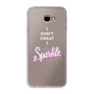 Sparkle quote: Samsung Galaxy J4 Plus Transparant Hoesje