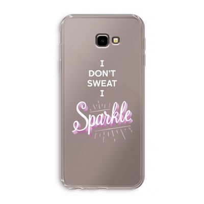 Sparkle quote: Samsung Galaxy J4 Plus Transparant Hoesje
