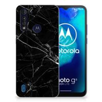 Motorola Moto G8 Power Lite | TPU | Siliconen hoesje | Marmer Zwart - Origineel Cadeau Vader