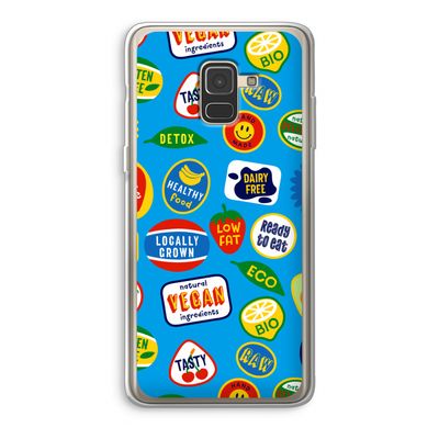 Fruitsticker: Samsung Galaxy A8 (2018) Transparant Hoesje