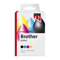 Inktcartridge Quantore alternatief tbv Brother LC3213 zwart + 3 kleuren | 12 stuks