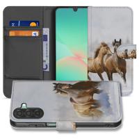 Samsung Galaxy A17 | Bookcase | Hoesje Met Pasjes En Magneetsluiting Paarden