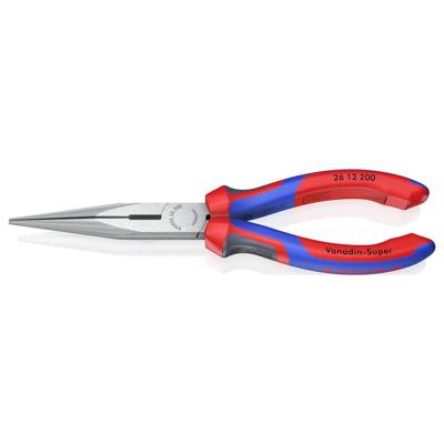 Knipex 26 12 200 Platte rondbektang Werkplaats Recht Vanadium elektrostaal 200 mm