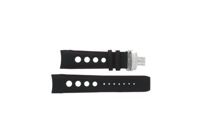 Horlogeband Tissot T0794272605700A / T610034296 Leder Zwart 23mm