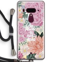 Kindness matters: HTC U12+ Transparant Hoesje met koord