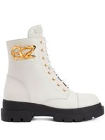 Giuseppe Zanotti bottines Tankie en cuir - Blanc - thumbnail