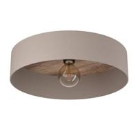 EGLO Duaia Plafondlamp - E27 - Ø 42 cm - Taupe - Hout|Staal