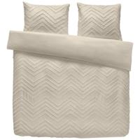 2e Halve Prijs Leen Bakker - Dekbedovertrek Juliette Tufted - Zand - 240x220 Cm - Microvezel - Beige