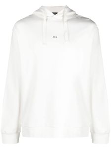 A.P.C. hoodie à logo Larry imprimé - Blanc