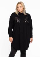Yoek Blouse-jurk met pailletten | Zwart | Maat 58/60