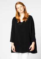 Yoek Wijde blouse cupro | Zwart | Maat 50/52