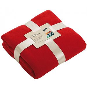 Fleece deken rood   -