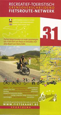 Fietskaart 31 Fietsroute-Netwerk Fietsen langs kanalen van Parijs en Versailles | Sportoena